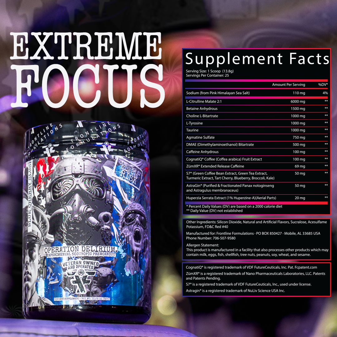 Operation Delirium: Experimental Nootropic Preworkout