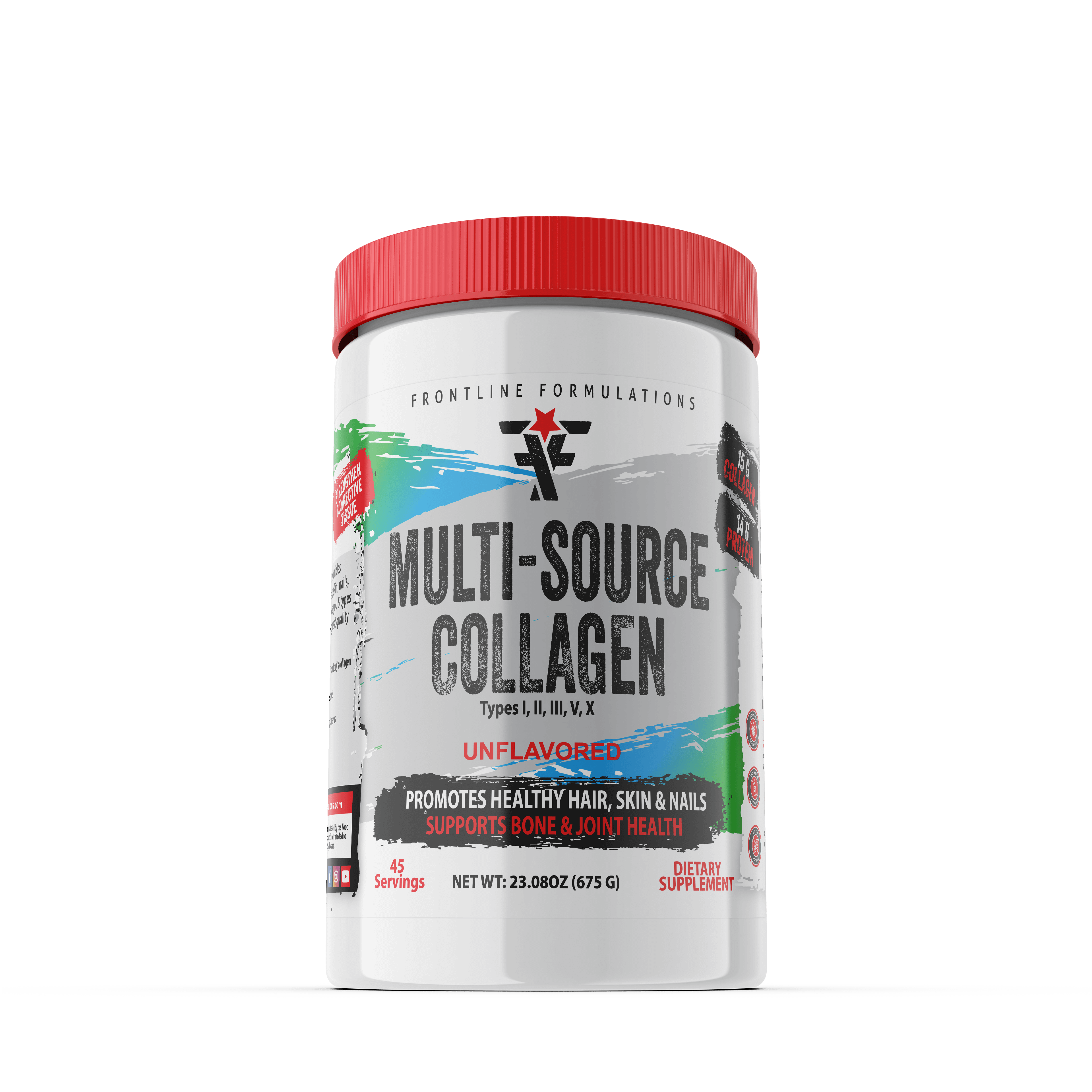Collagen Multi-Source Collagen is carefully engineered and balanced for athletes, active individuals, and anyone looking for a premium collagen source in their diet. Collagen is the most abundant protein in your body. It provides structure to your bones,