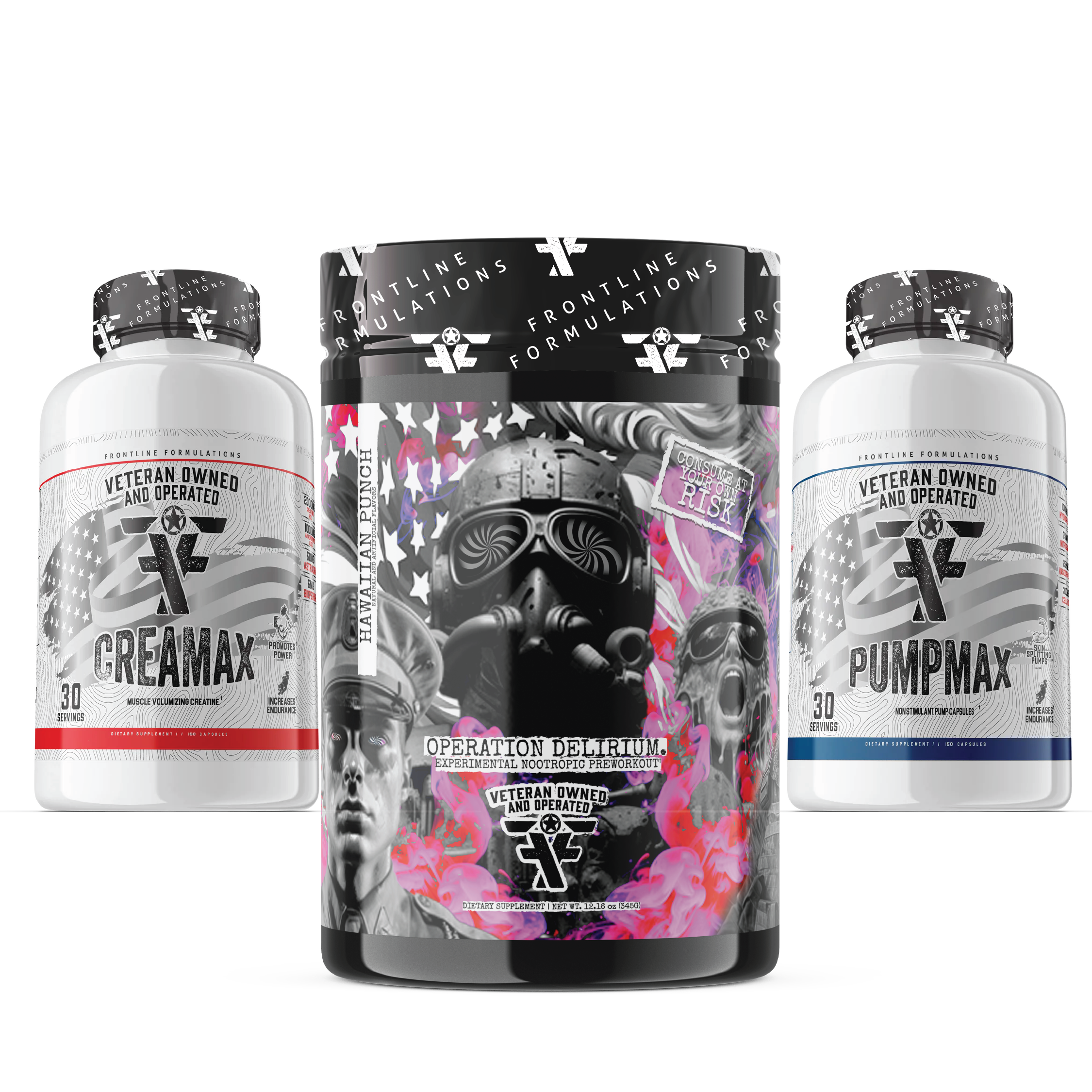 Operation Delirium Pumpmax Creamax Stack Operation Delirium Introducing Operation Delirium, the cutting-edge preworkout designed for warriors seeking an unparalleled boost in performance and focus. This military-grade experimental formula combines the pow