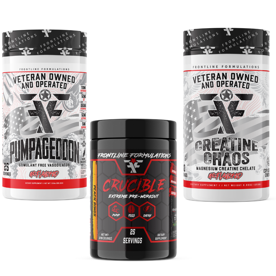 High Stim Preworkout Stack PUMPAGEDDON Strap in! This concoction is for people who chase only the most ridiculous pumps! With a jaw-dropping 7,000mg of L-Citruline Malate and key ingredients like nitrosigine, beta alanine, and S7, this caffeine-free pre-w