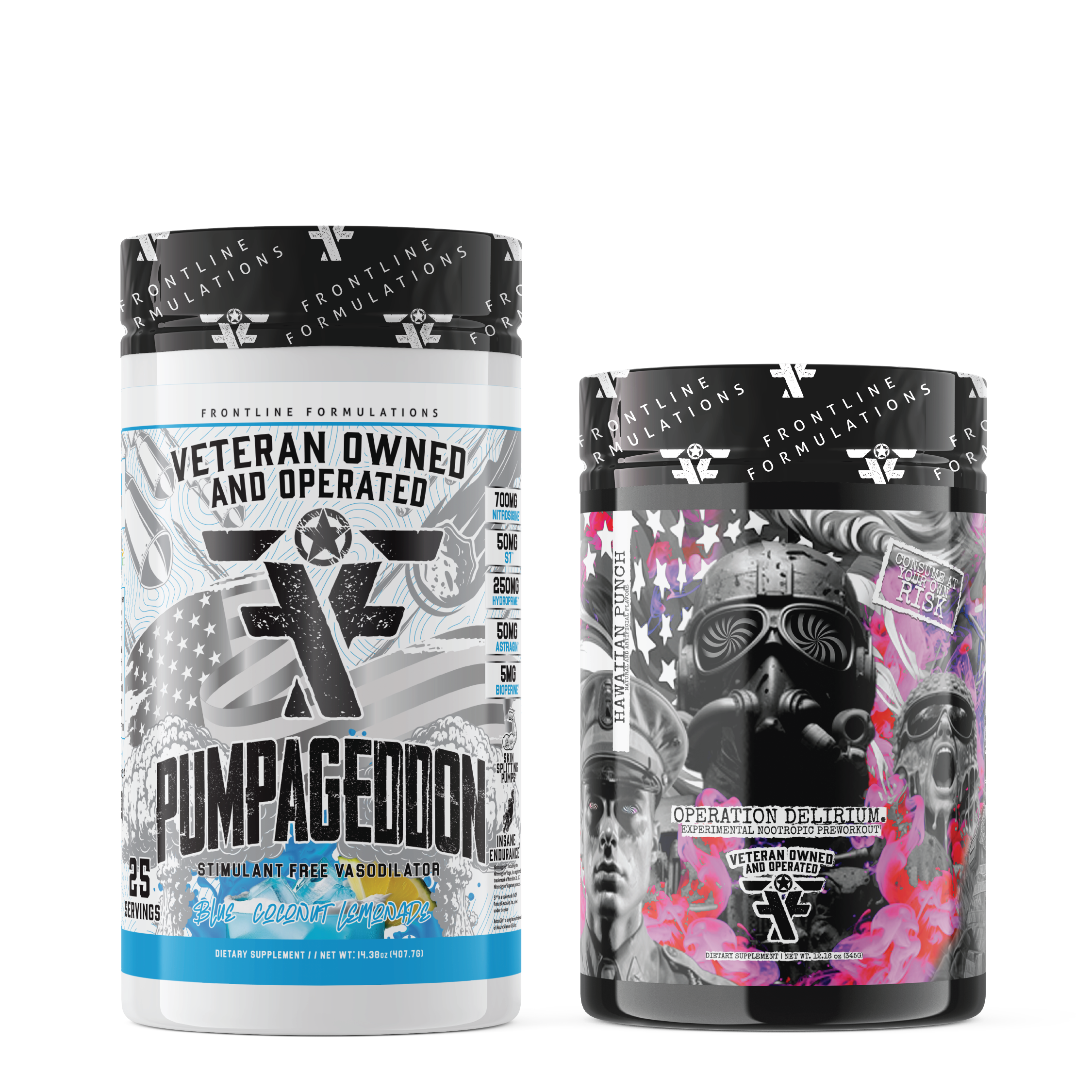 Operation Delirium & Pump Stack Operation Delirium Introducing Operation Delirium, the cutting-edge preworkout designed for warriors seeking an unparalleled boost in performance and focus. This military-grade experimental formula combines the power of car
