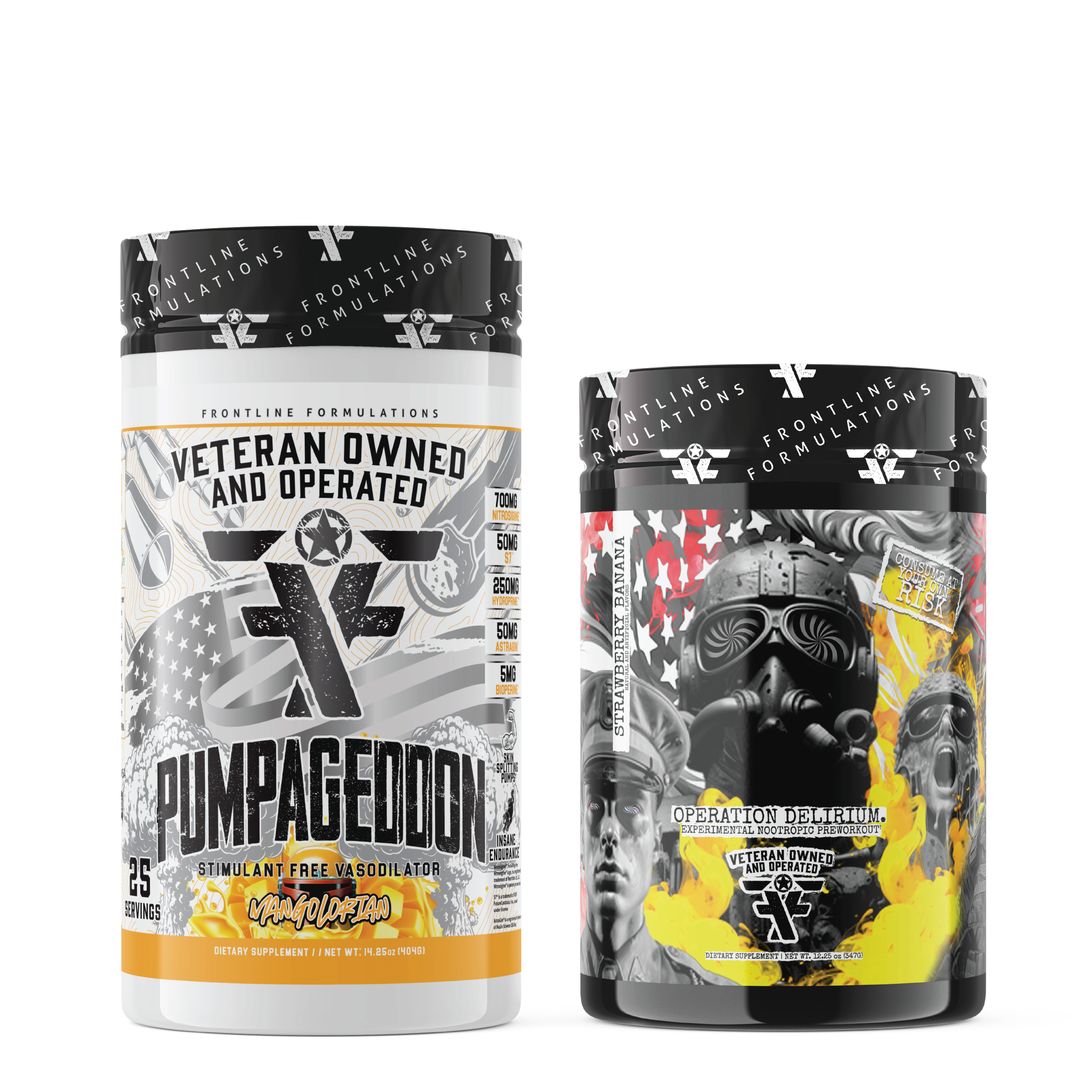 Operation Delirium & Pump Stack Operation Delirium Introducing Operation Delirium, the cutting-edge preworkout designed for warriors seeking an unparalleled boost in performance and focus. This military-grade experimental formula combines the power of car