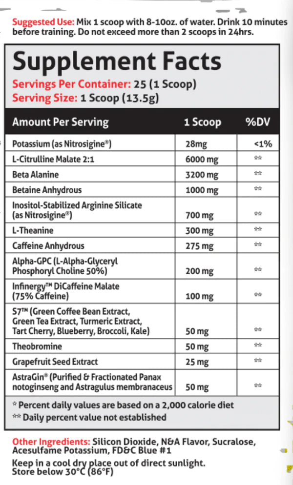 Gauntlet Pumpageddon Creamax Stack Gauntlet Gauntlet is quickly becoming one of the most sought-after mid-stim pres on the market! Boasting 275mg of caffeine combined with 50mg of astragin for almost instant absorption! 300mg of L-Theanine to prevent jitt