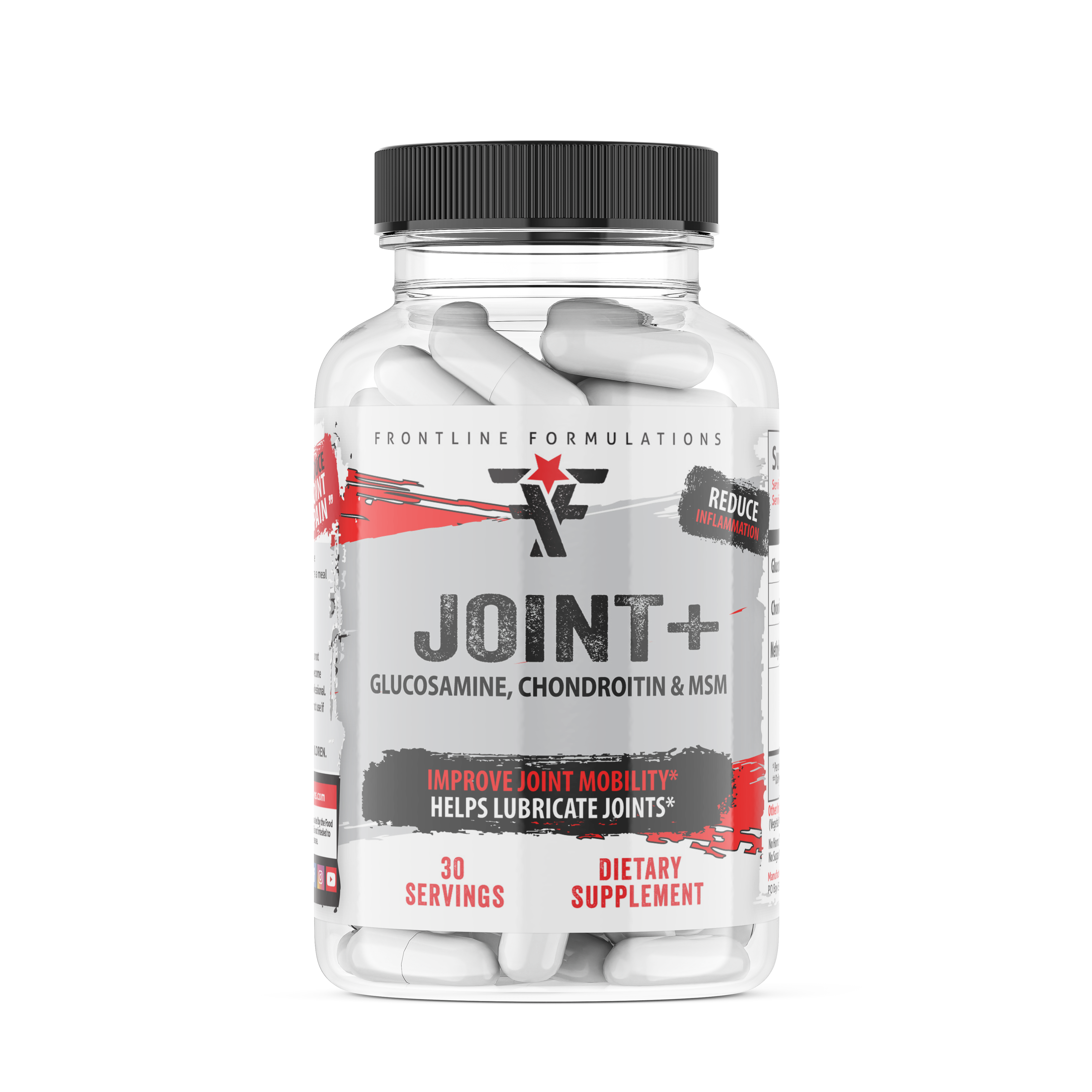 Joint+ Joint+ Glucosamine is used by the body to make other chemicals that build tendons, ligaments, cartilage, and the fluid that surrounds joints. Joints are cushioned by the fluid and cartilage around them. Taking glucosamine might increase the cartila