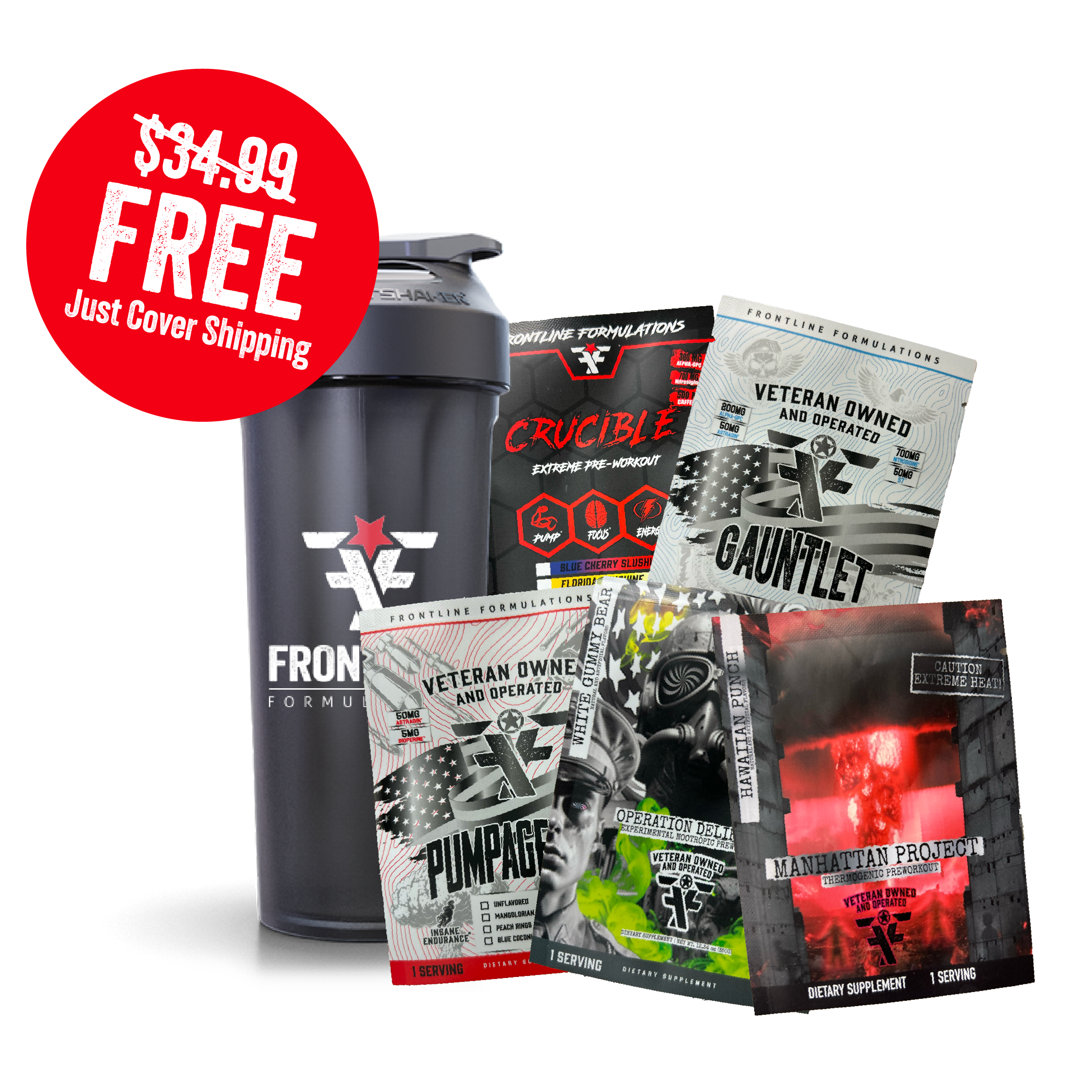 Preworkout Sampler Bundle (Just Cover Shipping)