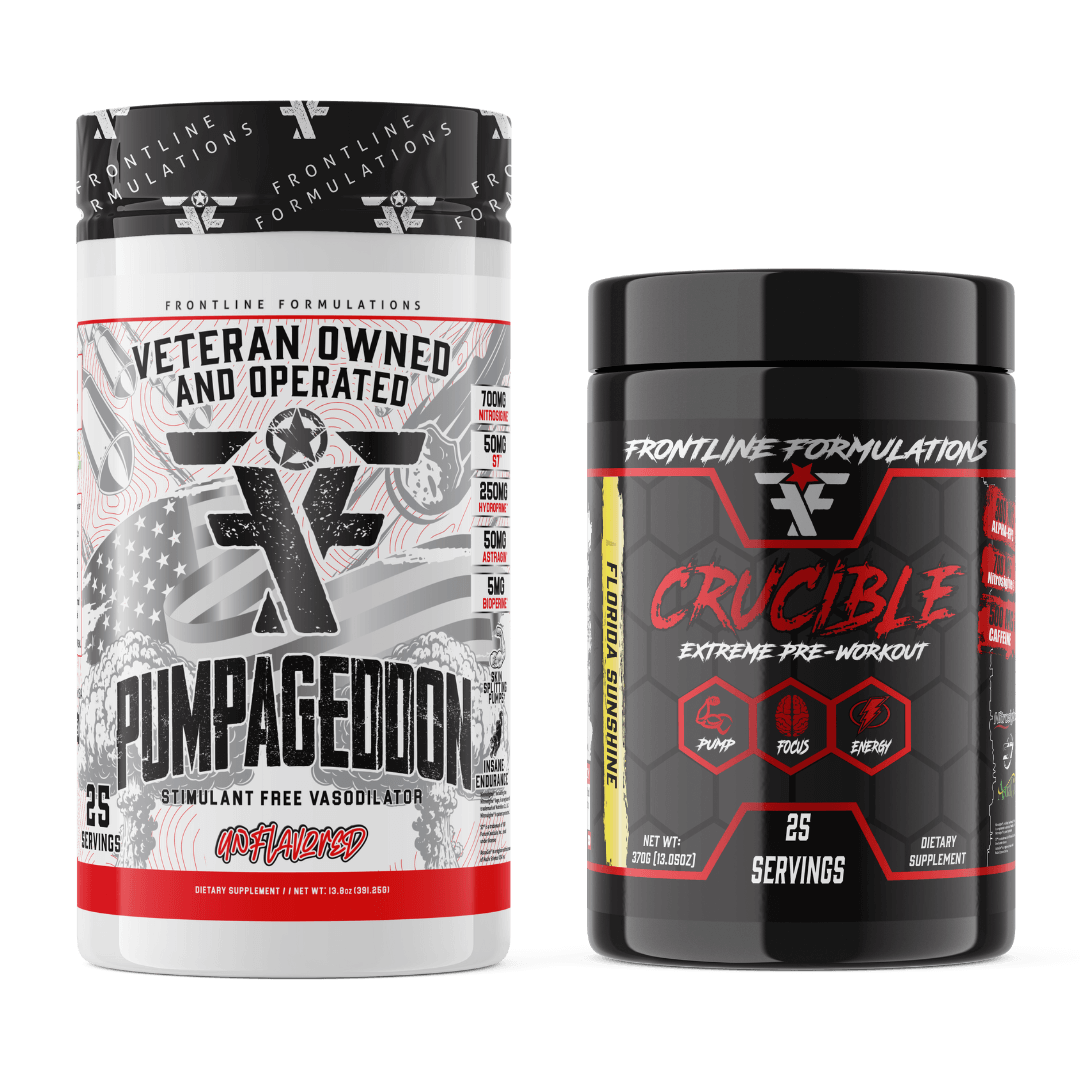 Crucible Pump Stack CRUCIBLE Quickly becoming the HOTTEST pre-workout on the market because of its clinically dosed ingredients and perfected formula. Insane energy from 500mg of potent time-released, tri-blend caffeine Enhances nitric oxide production an