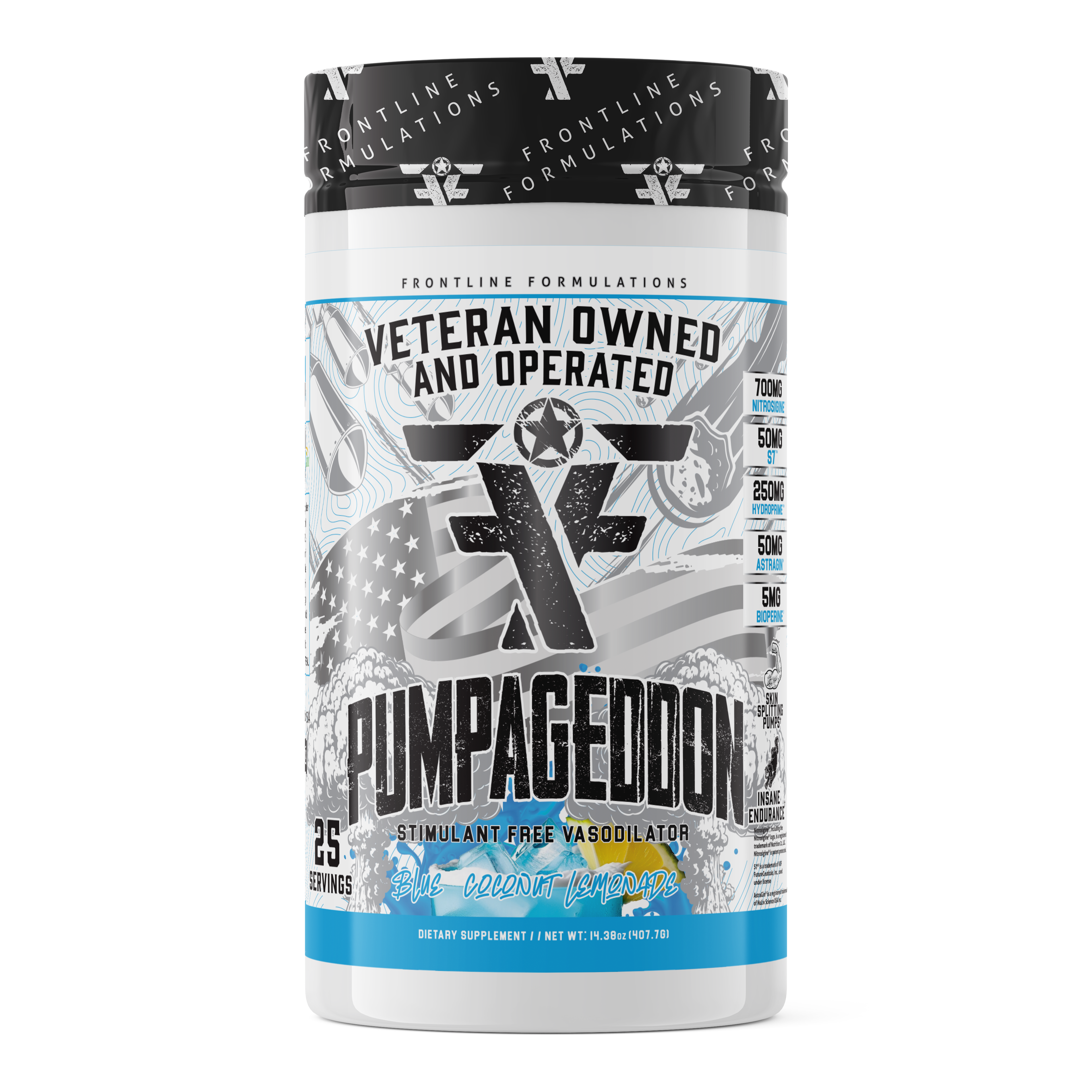 Pumpageddon Strap in! This concoction is for people who chase only the most ridiculous pumps! With a jaw-dropping 7,000mg of L-Citruline Malate and key ingredients like nitrosigine, beta alanine, and S7, this caffeine-free pre-workout will give you the sk