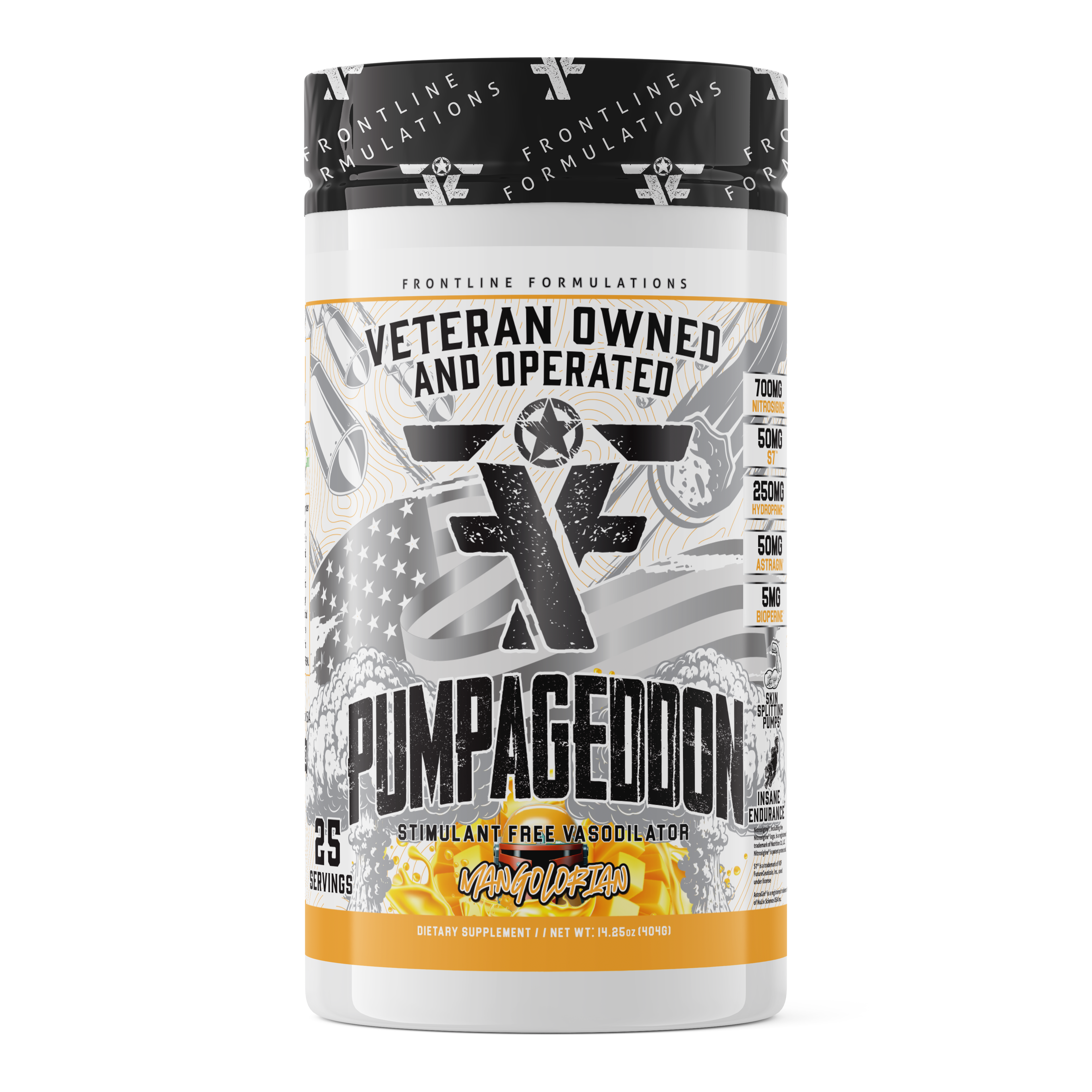 Pumpageddon Strap in! This concoction is for people who chase only the most ridiculous pumps! With a jaw-dropping 7,000mg of L-Citruline Malate and key ingredients like nitrosigine, beta alanine, and S7, this caffeine-free pre-workout will give you the sk